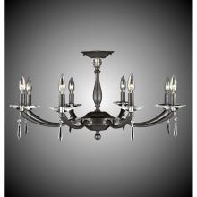 American Brass And Crystal FM5336-SP-32G-36G-ST - 8 Light Kensington Flush