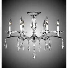 American Brass And Crystal FM5523-GS-38G-37G-ST - 6 Light Kaya Flush