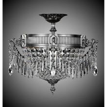 American Brass And Crystal FM8011-P-21S - 3 Light Valencia Flush