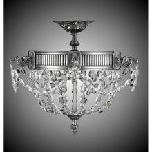 American Brass And Crystal FM8561-P-16G - 3 Light Valencia Baguette Flush