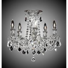 American Brass And Crystal FM9202-AS-10W - 5 Light Biella Flush