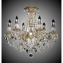 American Brass And Crystal FM9203-OSGT-10W - 6 Light Biella Flush