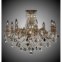 American Brass And Crystal FM9204-OTK-10W - 8 Light Biella Flush