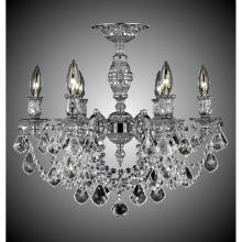 American Brass And Crystal FM9521-OSGT-08G - 6 Light Rosetta Flush