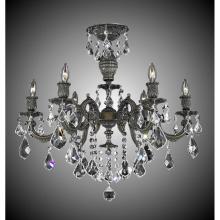 American Brass And Crystal FM9743-OSGS-08G - 6 Light Marlena Flush