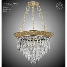 American Brass And Crystal PD8315-U-04G - 15''W 3 Light Corinthian SPIRE