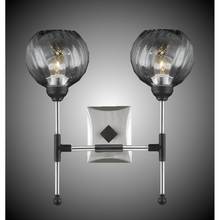 American Brass And Crystal WS3360-2-35S-38G - 2 Light Magro Globe Wall
