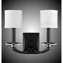 American Brass And Crystal WS5482-35S-ST-BK - 2 Light Kensington Wall Sconce with