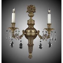 American Brass And Crystal WS9062-OSGT-07G-ST - 2 Light Finisterra Torch Wall
