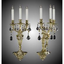 American Brass And Crystal WS9086-A-01G-ST - 3 Light Extended Blairsden Wall