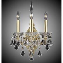 American Brass And Crystal WS9393-AS-07G-08G-ST - 3 Light Venetian Wall