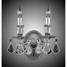 American Brass And Crystal WS9402-A-04G-ST - 2 Light Circular Wall