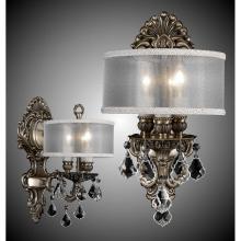 American Brass And Crystal WS9420-ASGT-01G-PI-PG - 3 Light Shaded Wall