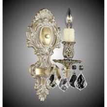 American Brass And Crystal WS9421-O-05S-PI - 1 Light Fleur-De-Lis Small Wall