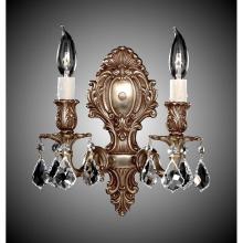 American Brass And Crystal WS9422-O-04G-PI - 2 Light Fleur-De-Lis Small Wall