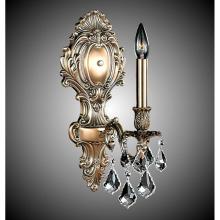 American Brass And Crystal WS9423-O-04G-ST - 1 Light Fleur-De-Lis Medium Wall