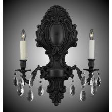 American Brass And Crystal WS9427-ALN-07G-PI - 2 Light Fleur-De-Lis Large Wall