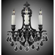American Brass And Crystal WS9451-3-AS-02G-PI - 3 Light Lattice Small Wall