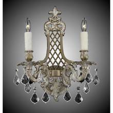American Brass And Crystal WS9452-OSGS-01G-PI - 2 Light Lattice Small Wall