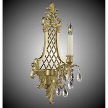 American Brass And Crystal WS9453-OSGS-02G-ST - 1 Light Lattice Medium Wall