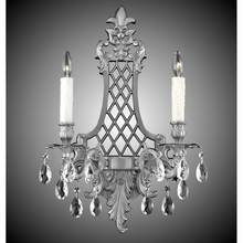 American Brass And Crystal WS9454-ATK-08G-PI - 2 Light Lattice Medium Wall