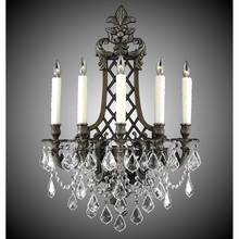 American Brass And Crystal WS9459-ASGT-08G-ST - 5 Light Lattice Large Wall