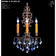 American Brass And Crystal WS9486 - 3 MAX 40