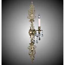 American Brass And Crystal WS9487-AS-04G-ST - 1 Light Filigree Extended Top and Tail Wall