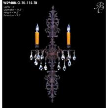 American Brass And Crystal WS9488 - 2 MAX 40