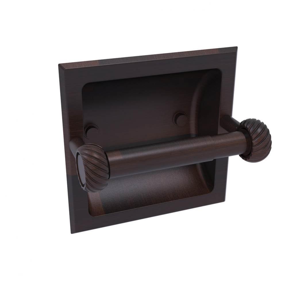 Continental Collection Recessed Toilet Tissue Holder with Twisted Accents