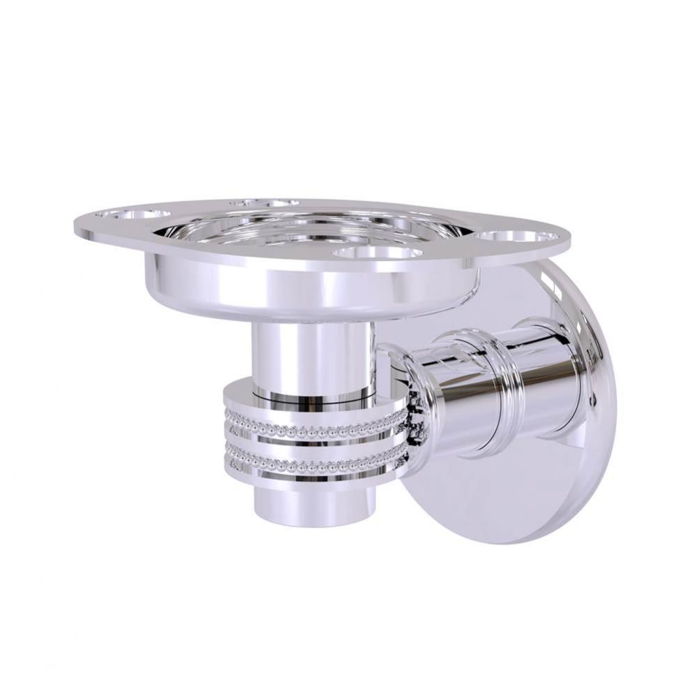 Continental Collection Tumbler and Toothbrush Holder with Dotted Accents