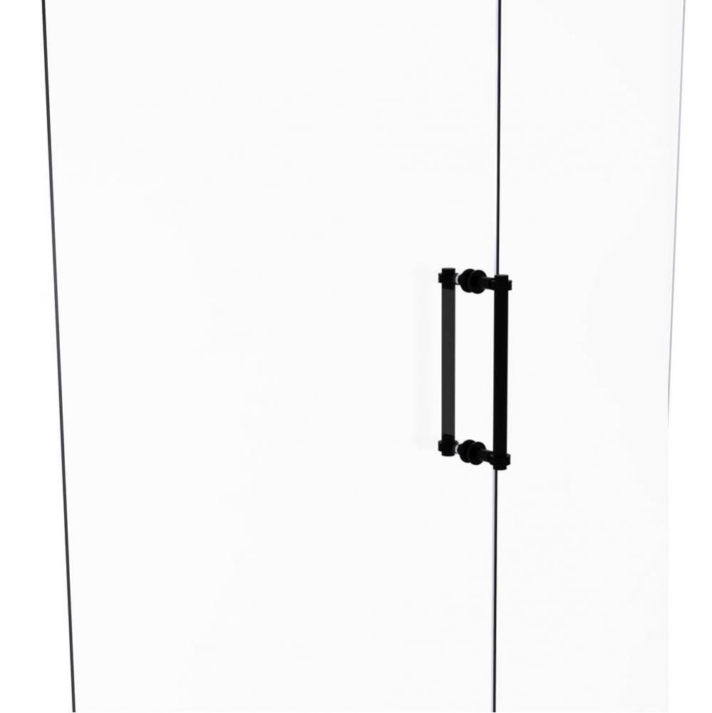 Contemporary 12 Inch Back to Back Shower Door Pull with Dotted Accent