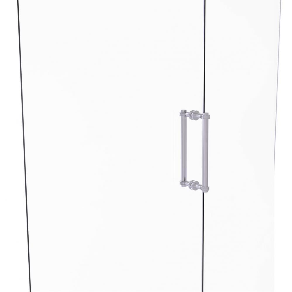 Contemporary 12 Inch Back to Back Shower Door Pull with Dotted Accent