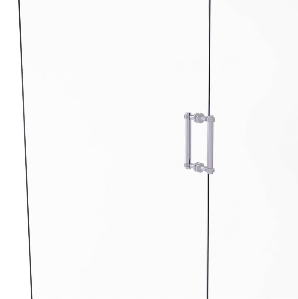 Contemporary 8 Inch Back to Back Shower Door Pull with Dotted Accent