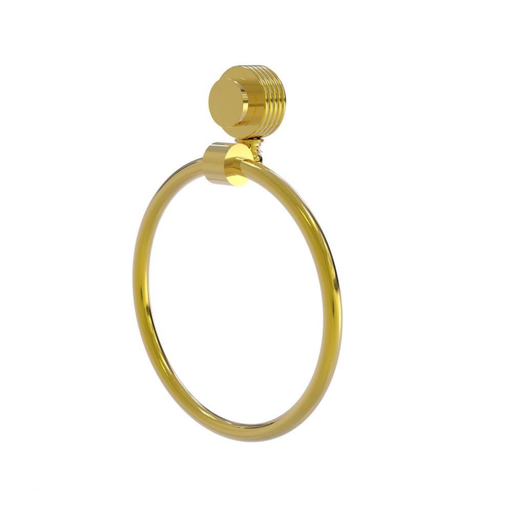 Venus Collection Towel Ring with Groovy Accent