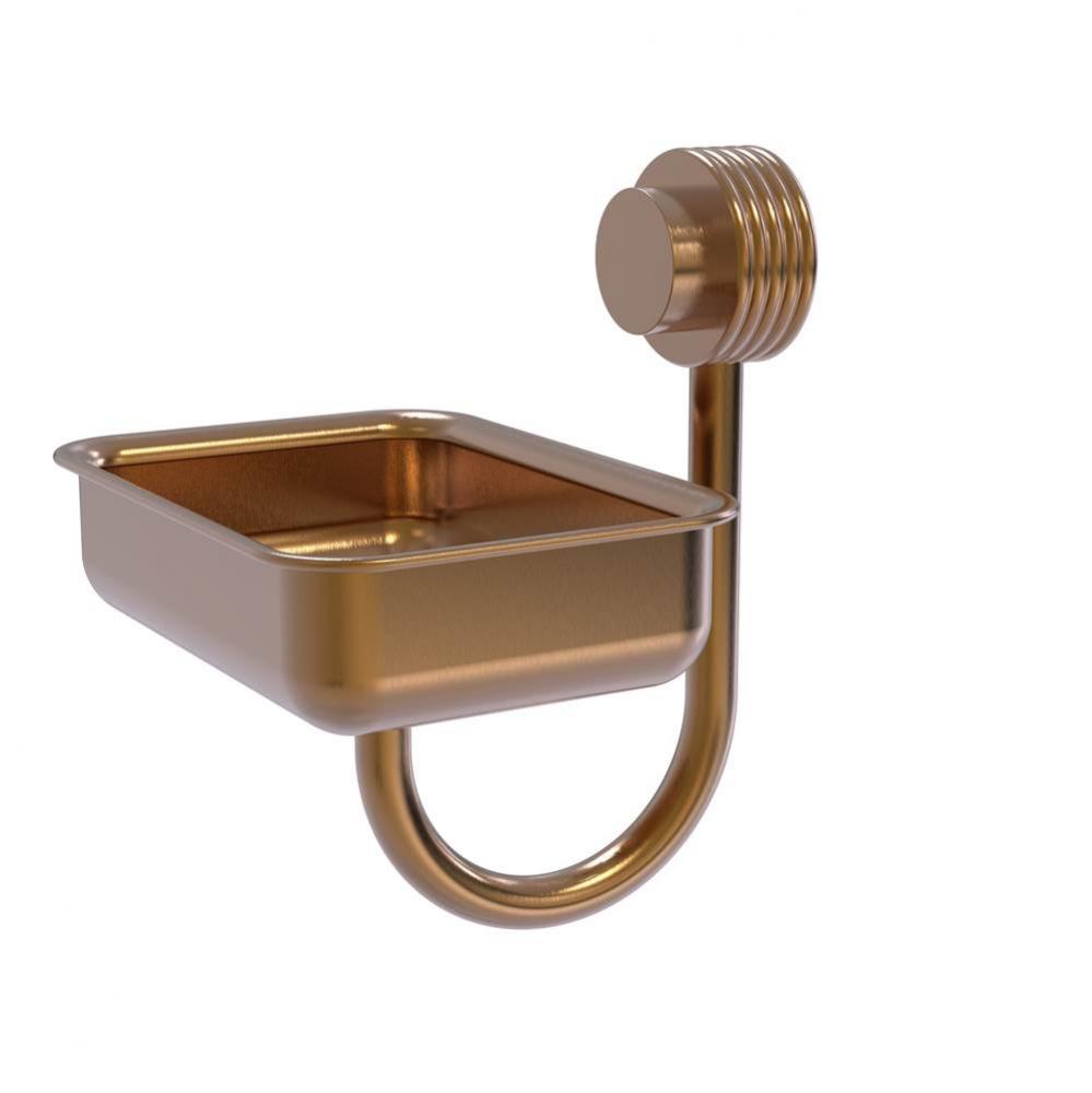 Venus Collection Wall Mounted Soap Dish with Groovy Accents