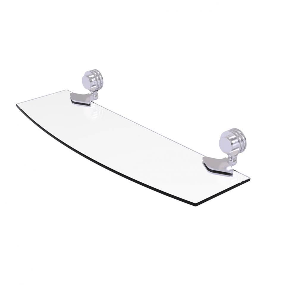 Venus Collection 18 Inch Glass Shelf with Dotted Accents