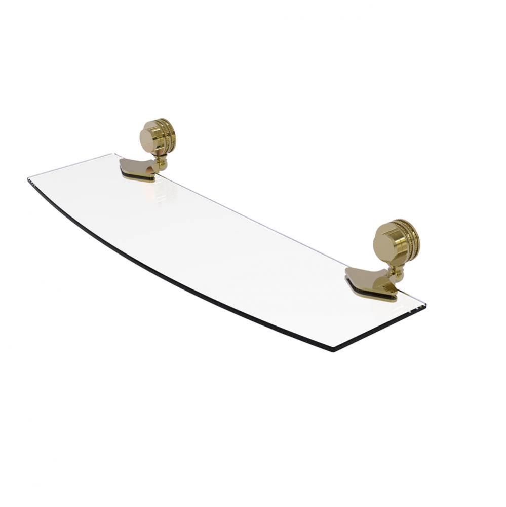 Venus Collection 18 Inch Glass Shelf with Dotted Accents