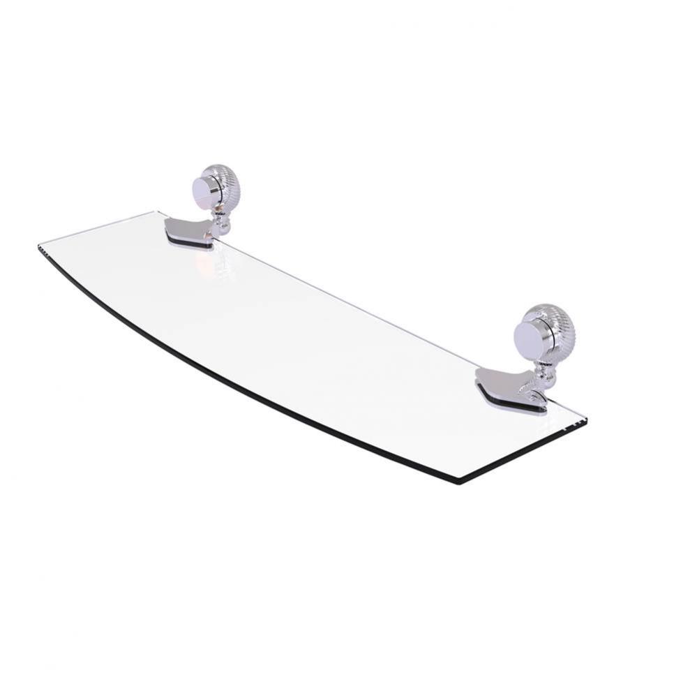 Venus Collection 18 Inch Glass Shelf with Twist Accents