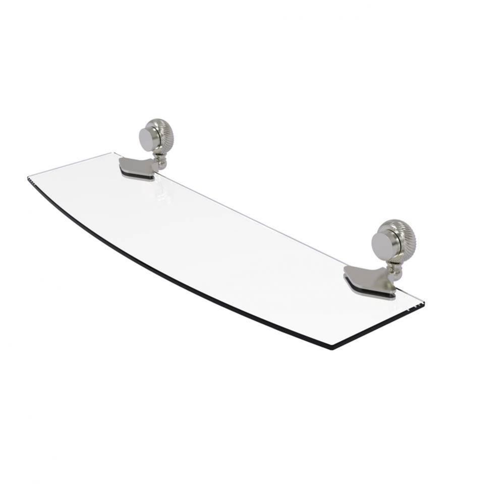 Venus Collection 18 Inch Glass Shelf with Twist Accents