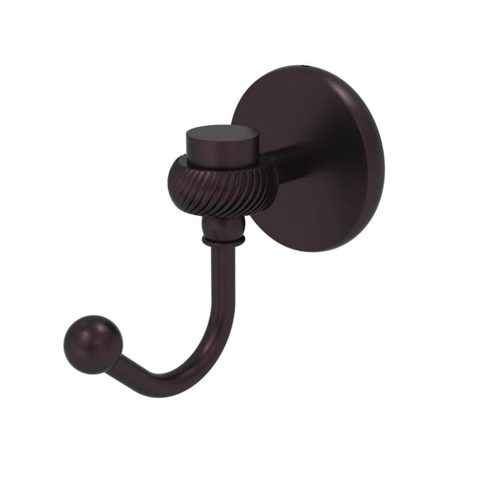 Satellite Orbit One Robe Hook with Twisted Accents