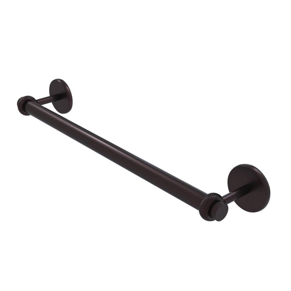 Satellite Orbit Two Collection 24 Inch Towel Bar with Twist Detail