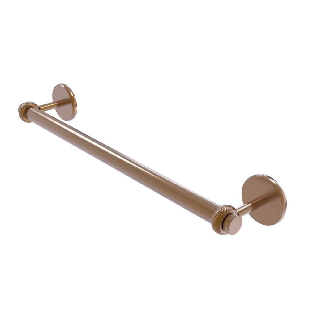 Satellite Orbit Two Collection 36 Inch Towel Bar with Twist Detail