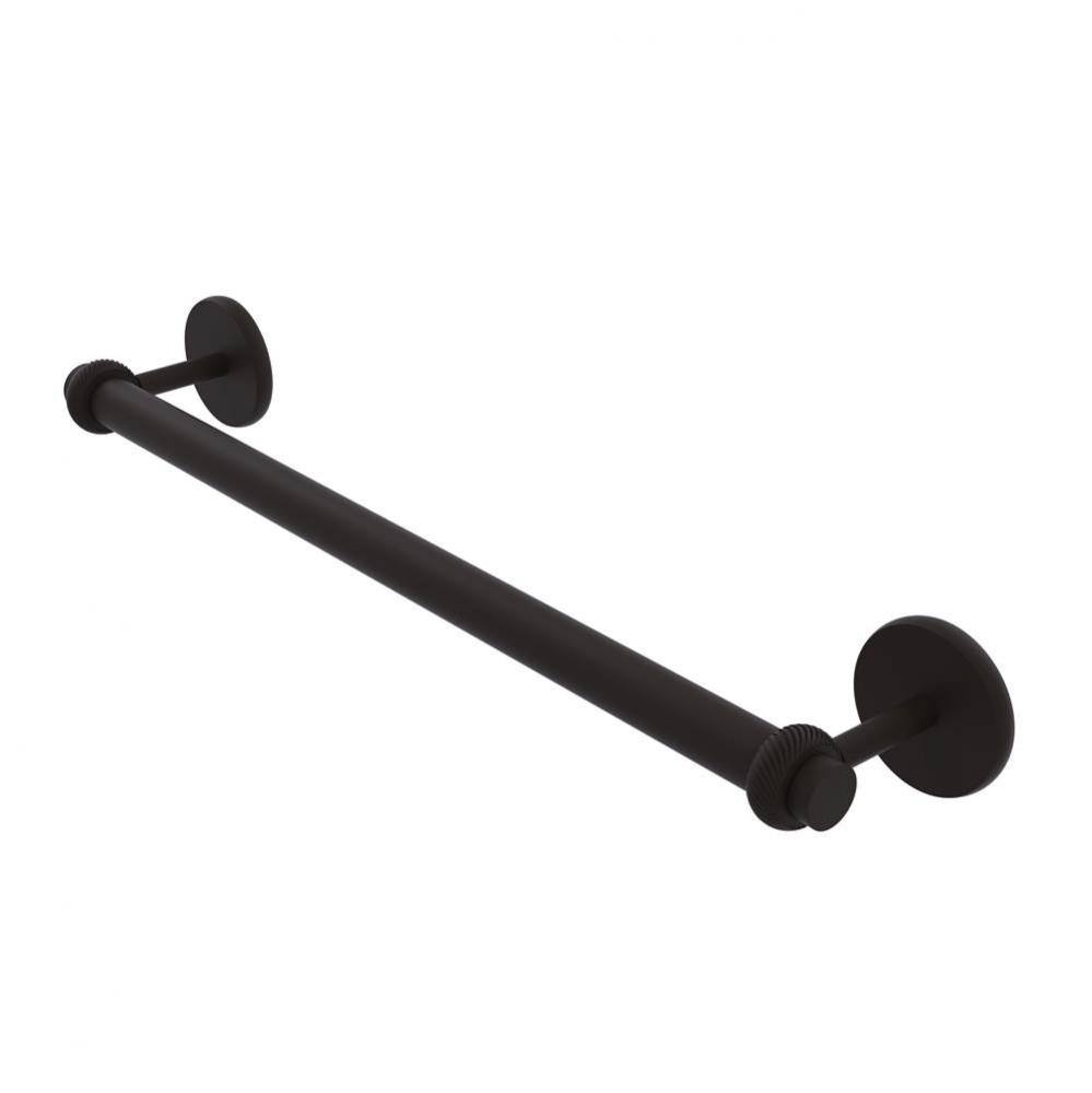 Satellite Orbit Two Collection 36 Inch Towel Bar with Twist Detail