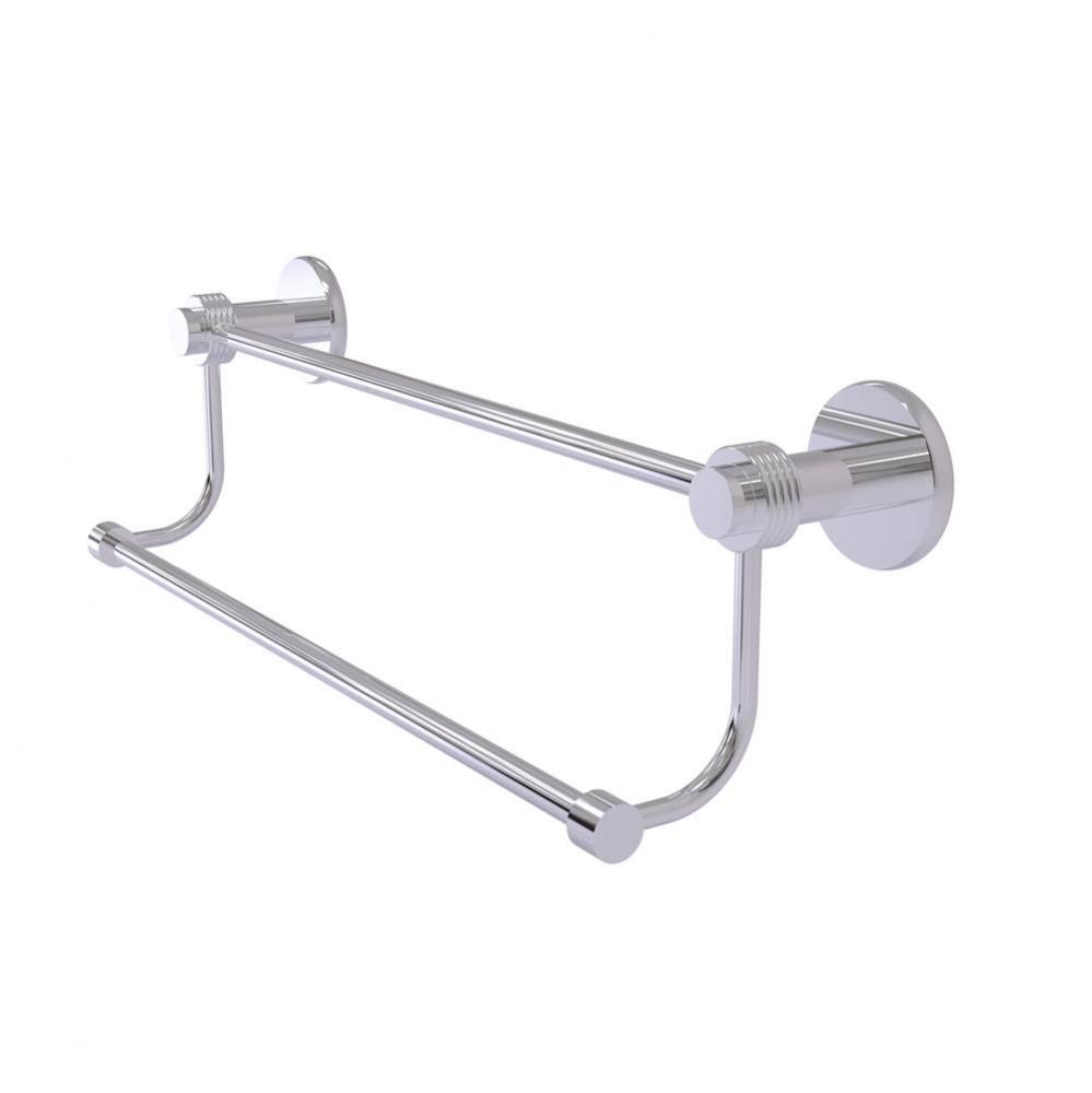 Mercury Collection 18 Inch Double Towel Bar with Groovy Accents
