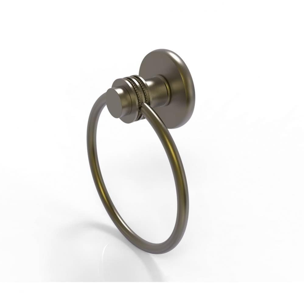 Mercury Collection Towel Ring with Dotted Accent