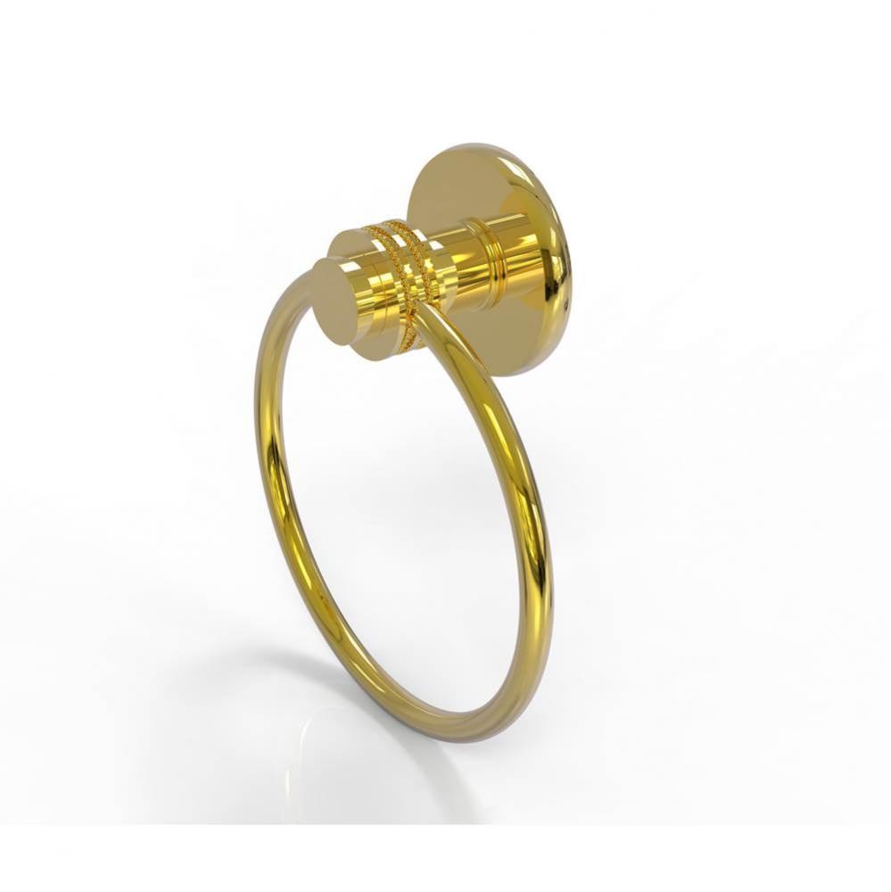 Mercury Collection Towel Ring with Dotted Accent