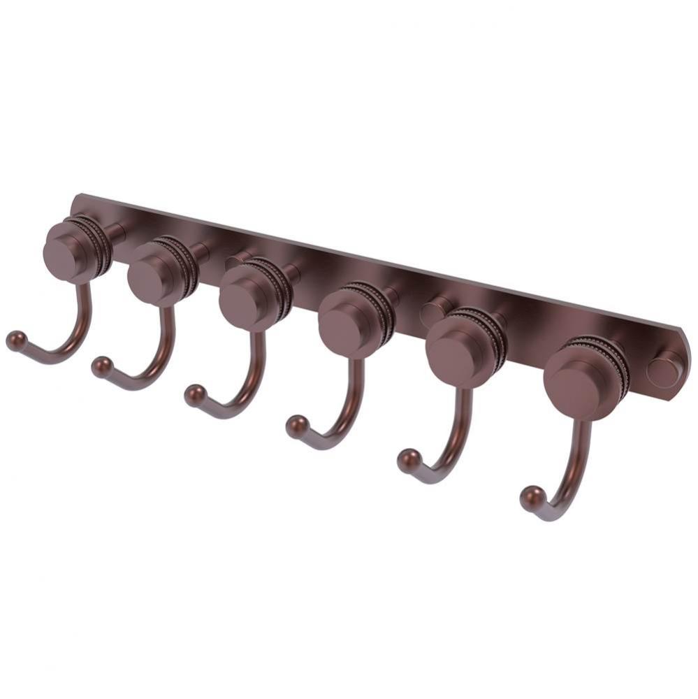 Mercury Collection 6 Position Tie and Belt Rack with Dotted Accent