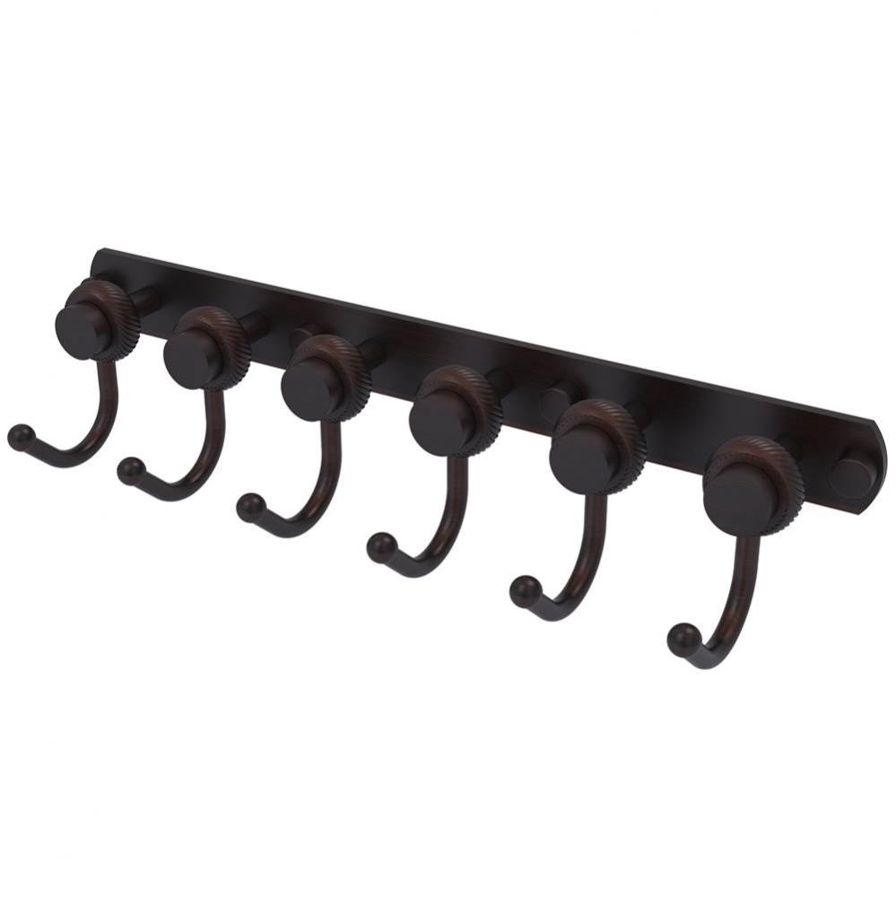 Mercury Collection 6 Position Tie and Belt Rack with Twisted Accent
