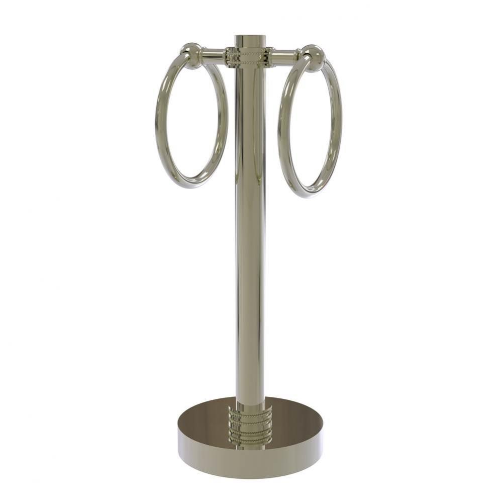 Vanity Top 2 Towel Ring Guest Towel Holder with Dotted Accents